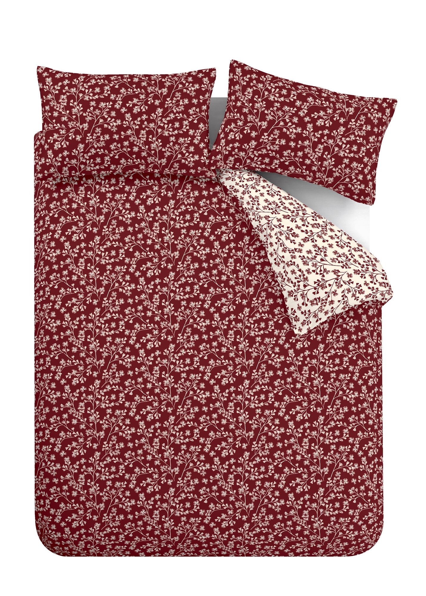 Gaveno Cavailia Reversible Floral Flannelette Duvet Cover Set – 100% Brushed Cotton, Double/King/Super King Sizes