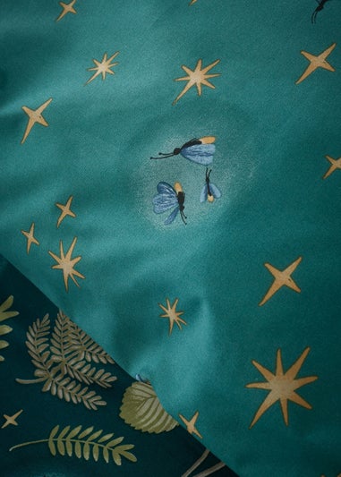Catherine Lansfield Enchanted Twilight Animals Reversible Duvet Cover Set Forest Green