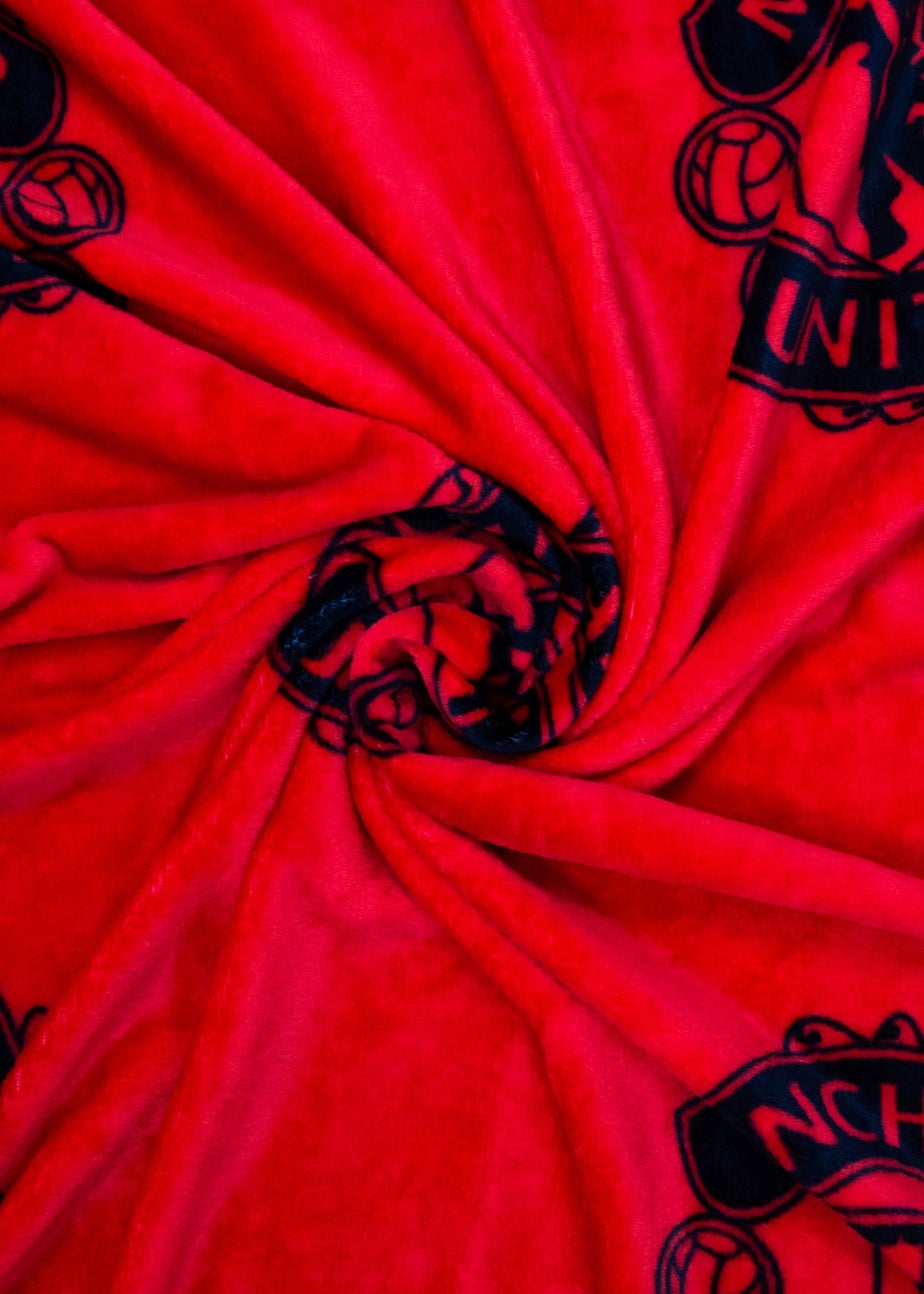 Manchester United FC Faux-Shearling Backed Fleece Throw (120x150cm)