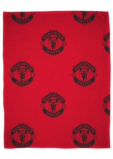 Manchester United FC Faux-Shearling Backed Fleece Throw (120x150cm)