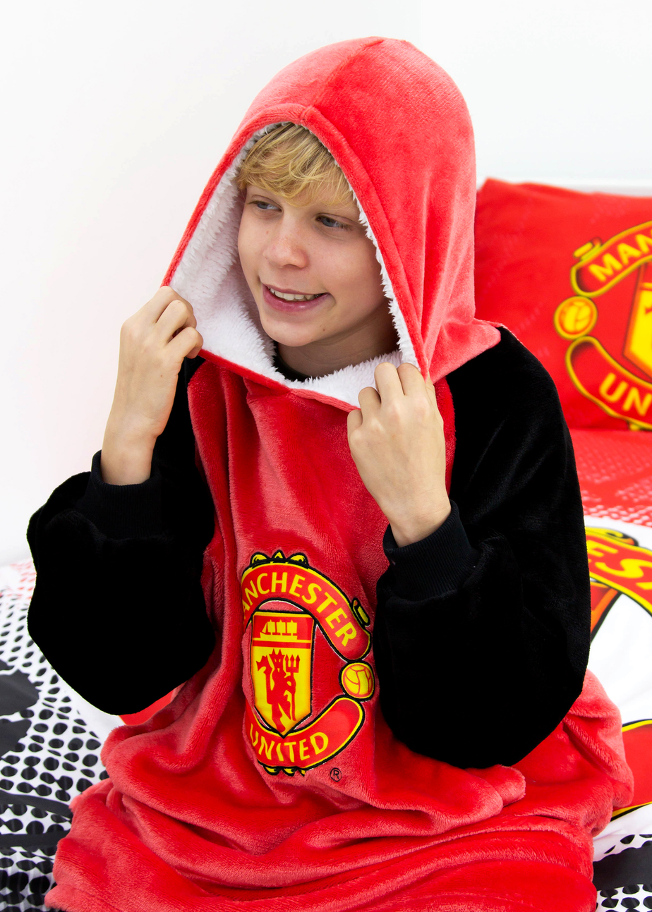 Manchester United FC Wearable Hooded Snuggle Fleece