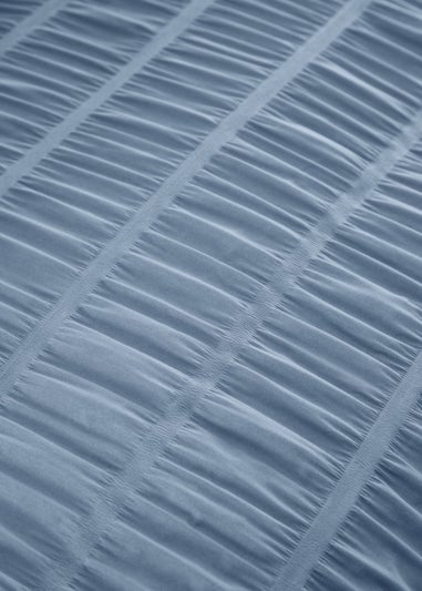 Catherine Lansfield Seersucker Duvet Cover Set Blue