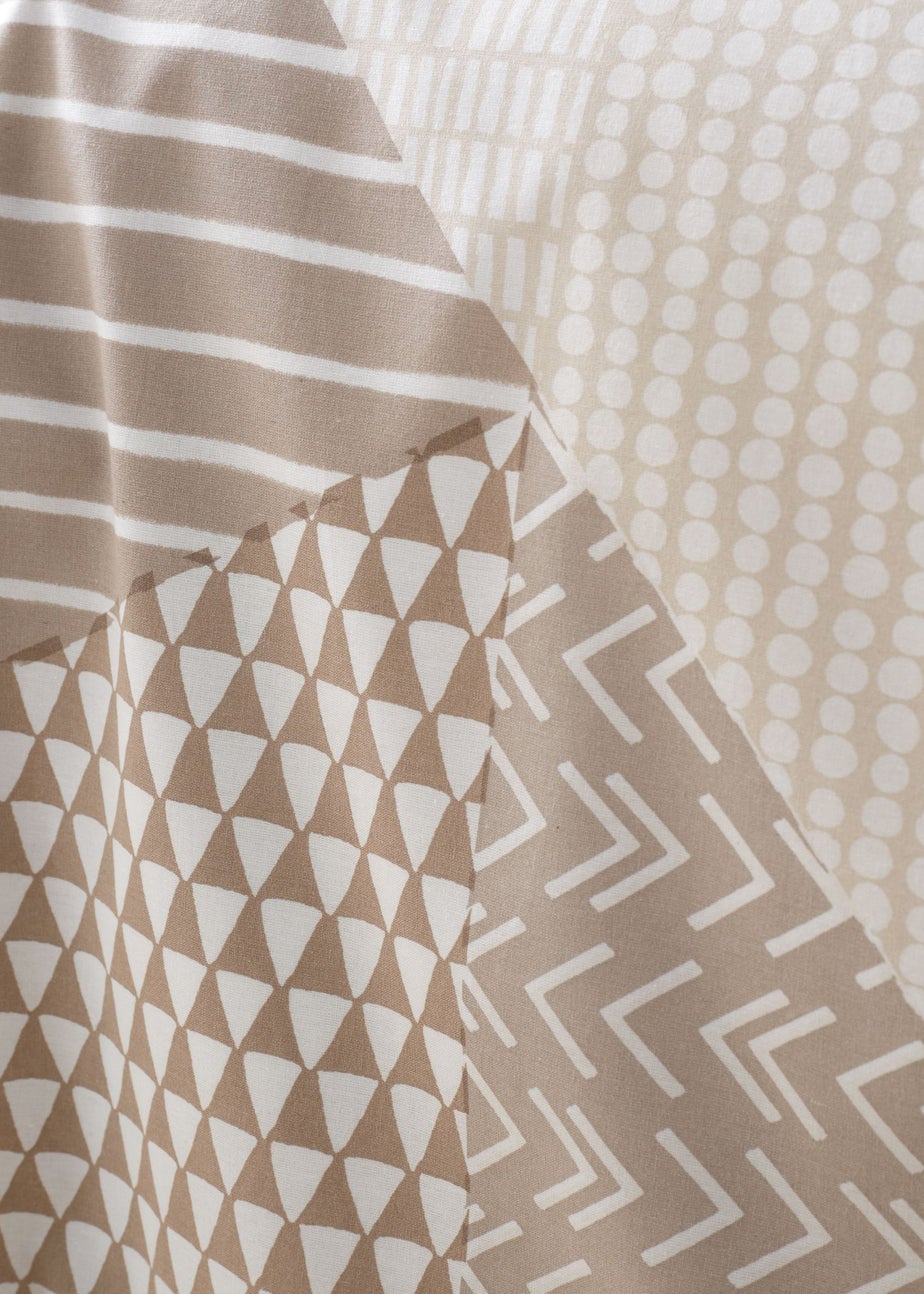 Catherine Lansfield Larsson Geo Reversible Duvet Cover Set Natural