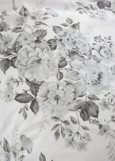 Catherine Lansfield Elinda Floral Reversible Double Duvet Cover Set Grey