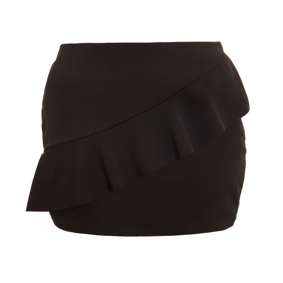 Quiz Black Frill Mini Skirt