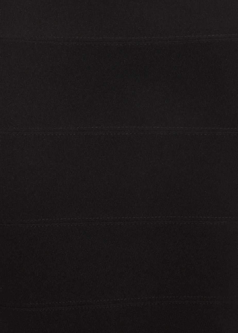 Quiz Black Ribbed Bodycon Skirt