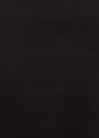 Quiz Black Ribbed Bodycon Skirt