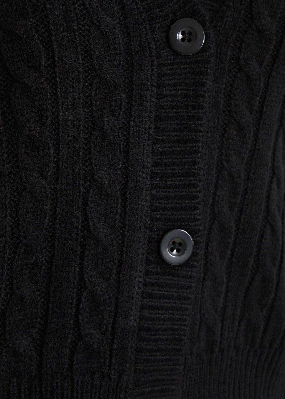 Quiz Black Cable Knit Cardigan