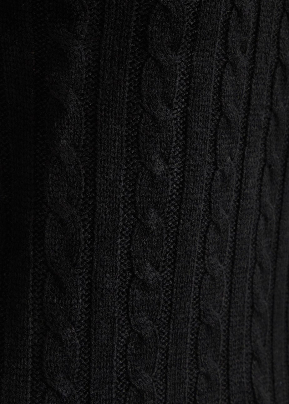 Quiz Black Cable Knit Crop Jumper