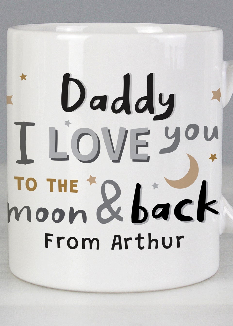 Personalised Memento Company White To the Moon and Back Mug