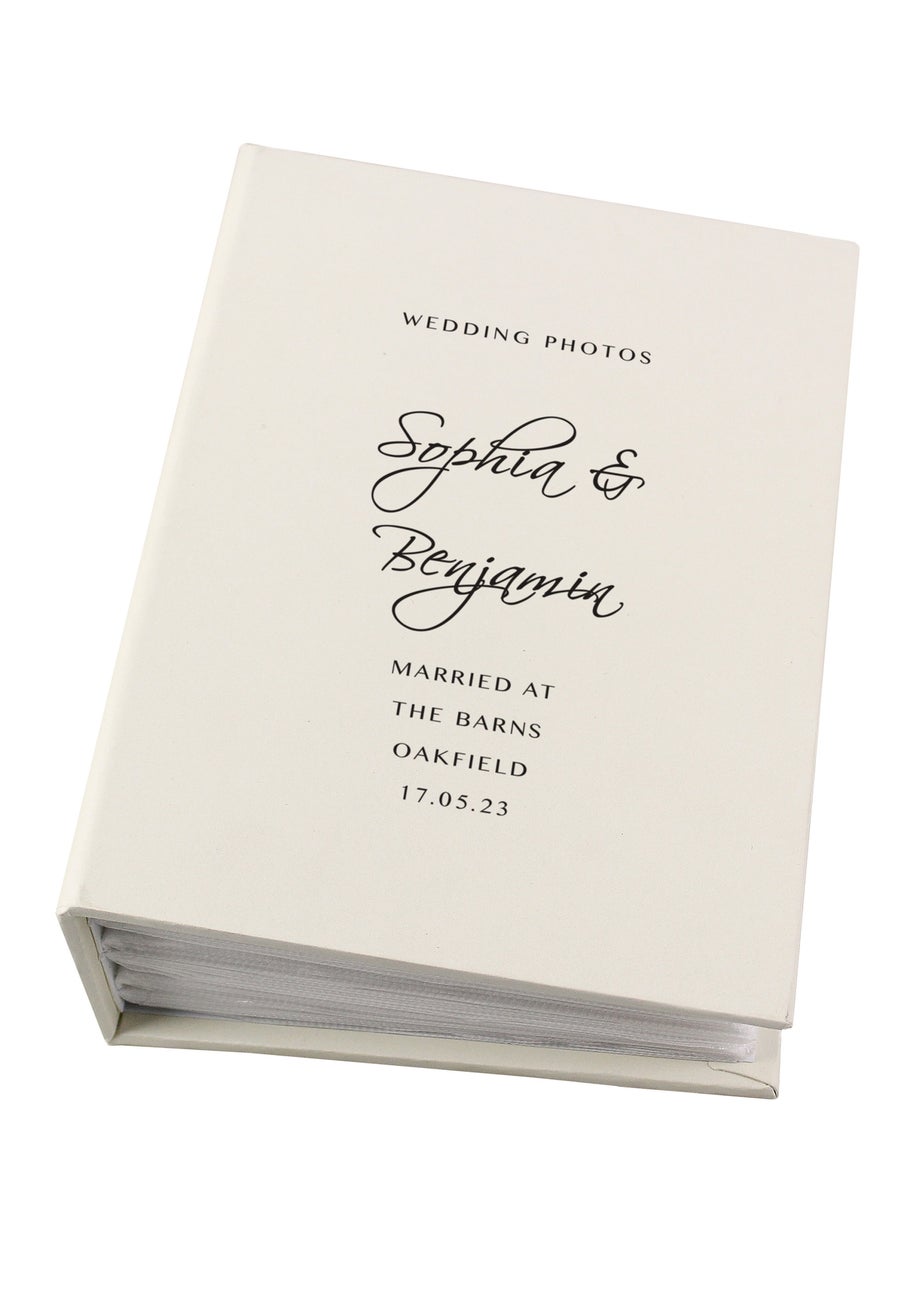 Personalised Memento Company Ivory 6x4 Photo Album with Sleeves