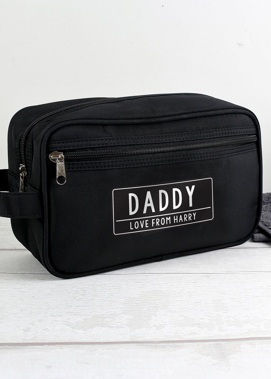 Personalised Memento Company Black Toiletry Bag