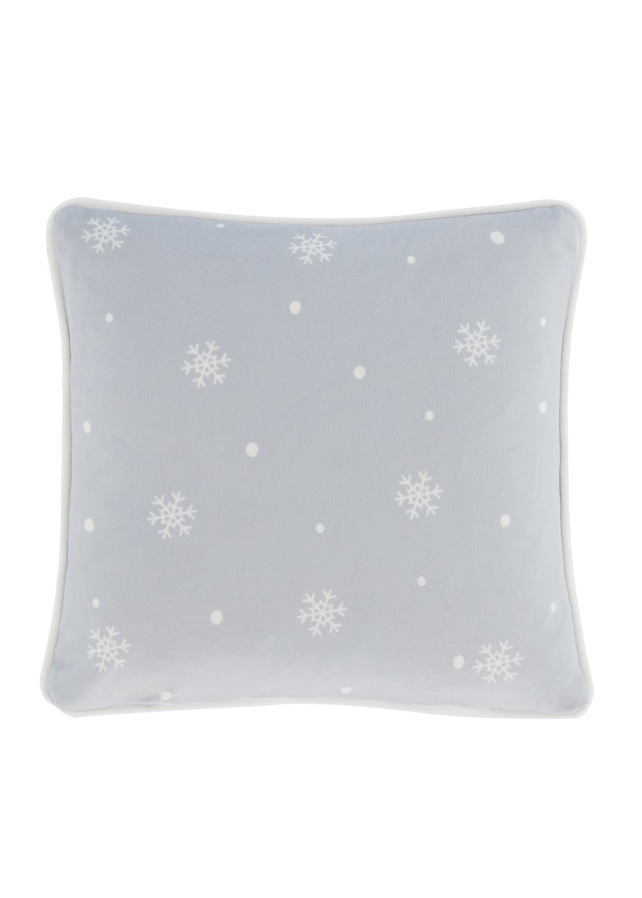 Fusion Christmas Woodland Animals Red Velvet Filled Cushion (43cm x 43cm)