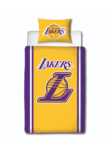 NBA Lakers Reversible Polycotton Duvet Cover Set