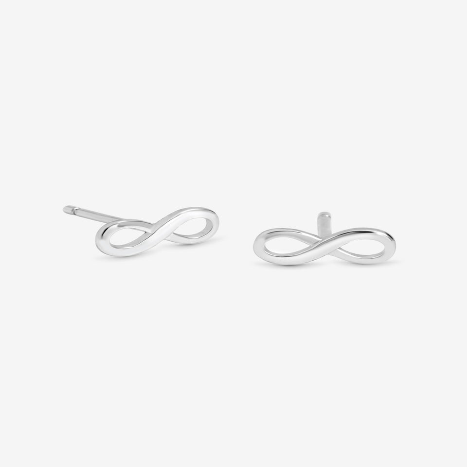 Simply Silver Sterling Silver 925 Mini Infinity Stud Earrings