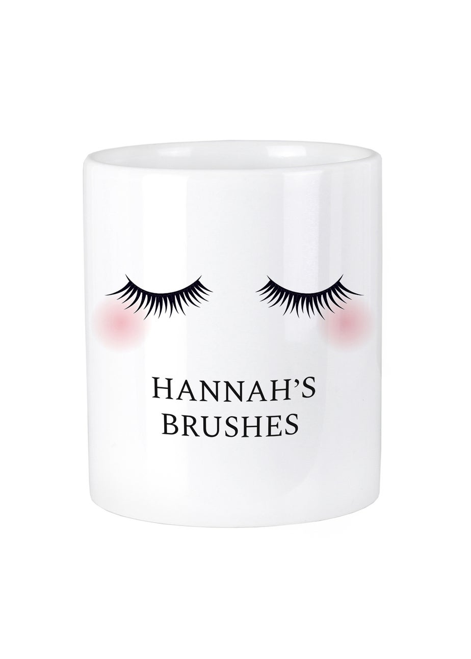 Personalised Memento Company Eyelashes White Ceramic Storage Pot