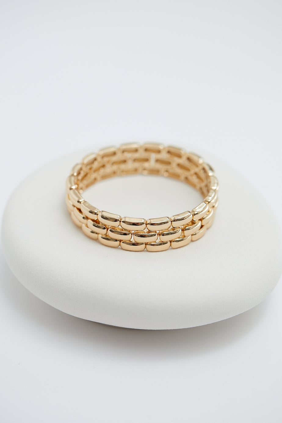 Jon Richard Gold Plated Polished Chain Stretch Bracelet