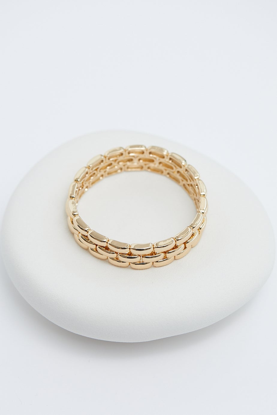 Jon Richard Gold Plated Polished Chain Stretch Bracelet