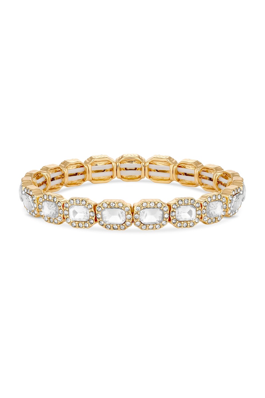 Jon Richard Gold Plated Crystal Stretch Bracelet