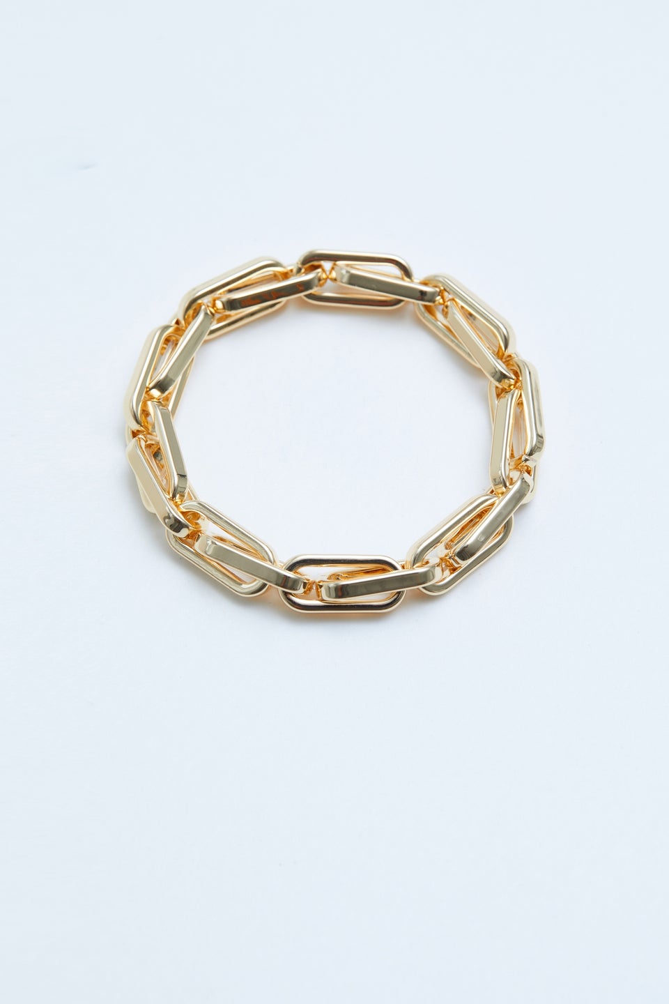 Jon Richard Recycled Gold Plated Polished Chain Stretch Bracelet