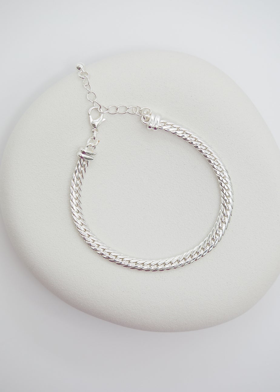 Jon Richard Silver Plated Herringbone Chain Bracelet