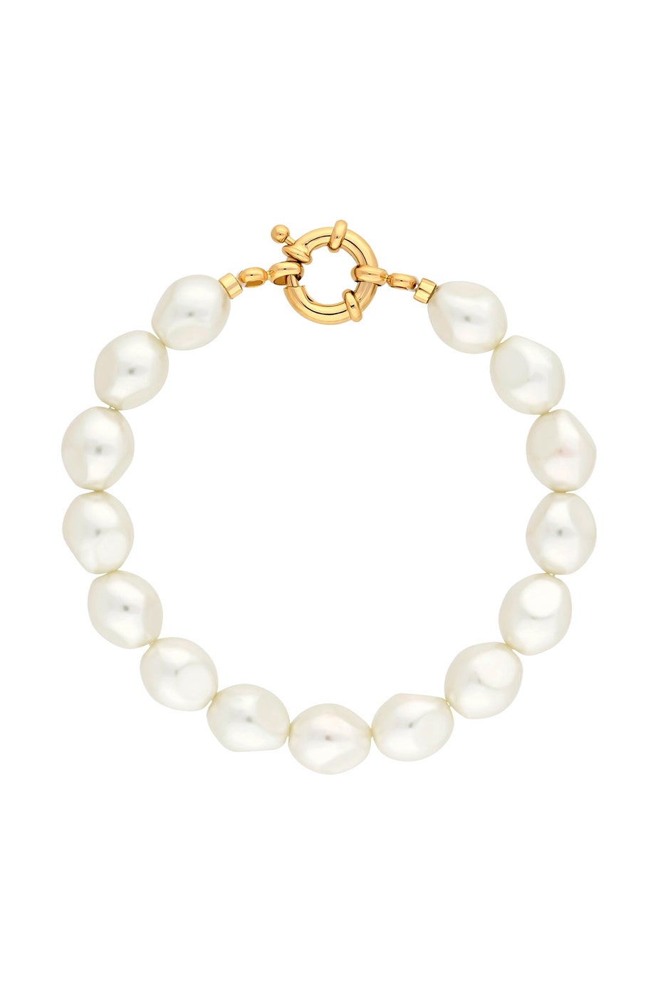 Jon Richard Cream Pearlised Baroque Bracelet