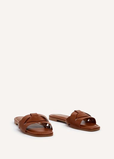 Linzi Fletcher Tan Slider Sandals