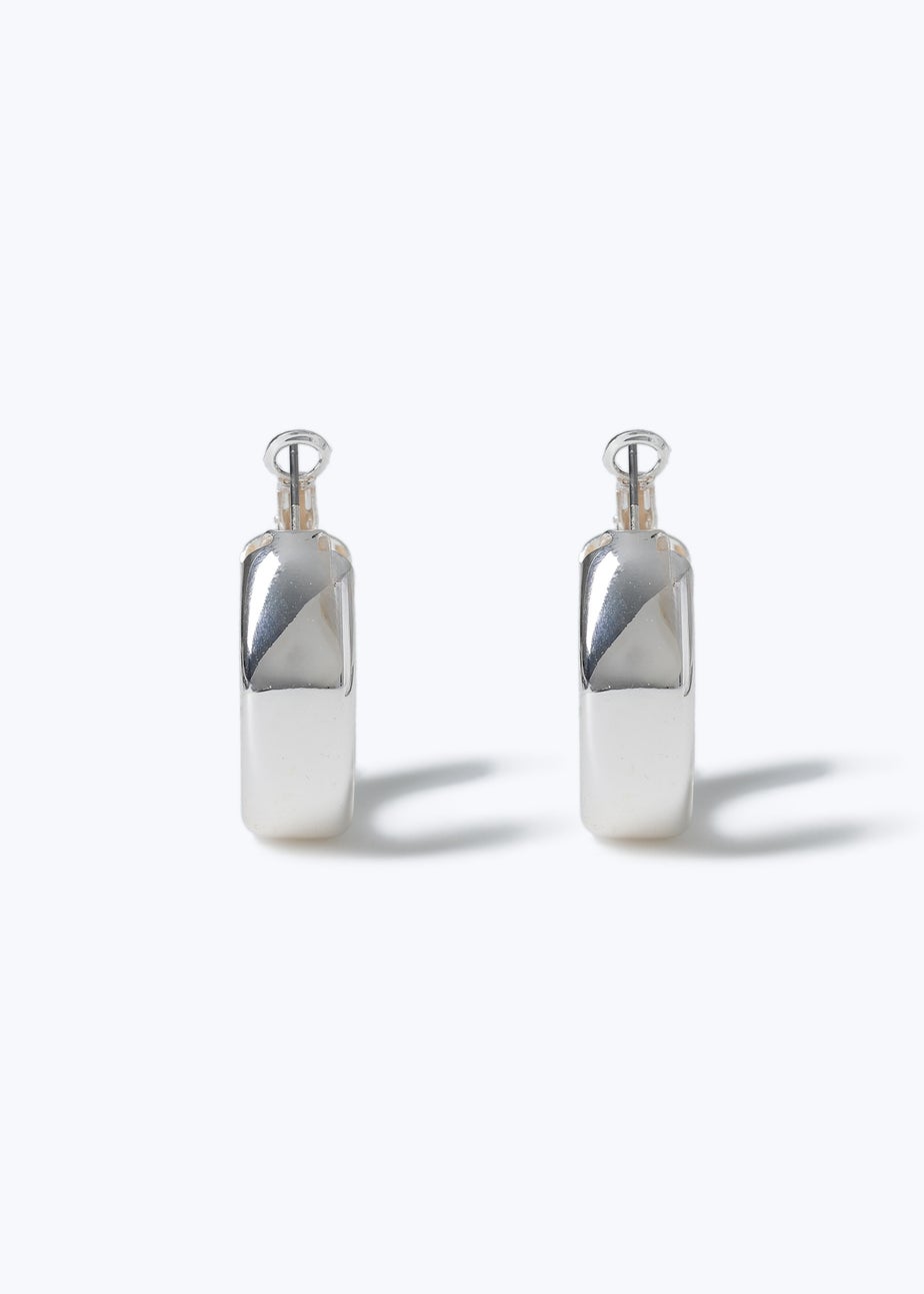 Muse Silver Chunky Hoop Earring