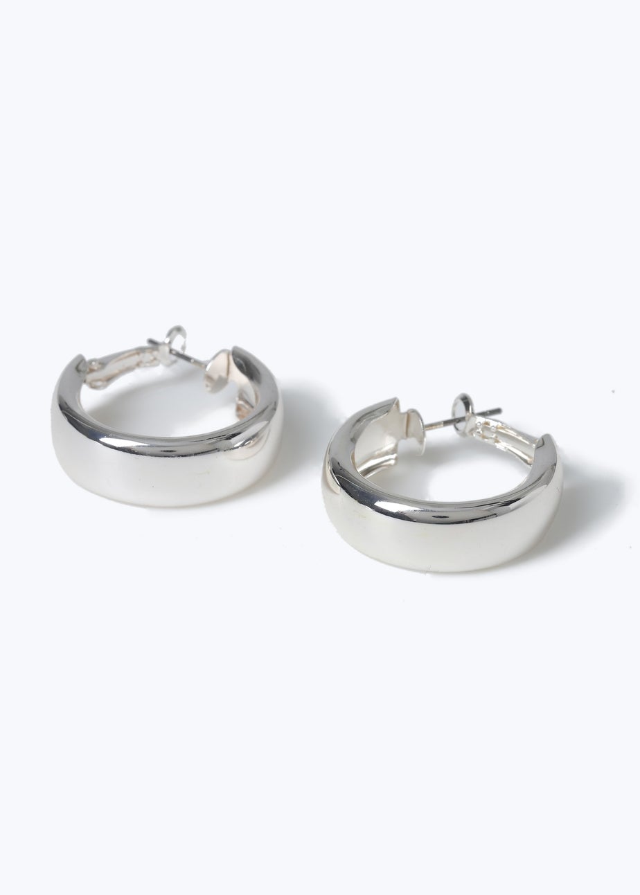 Muse Silver Chunky Hoop Earring
