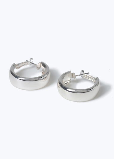 Muse Silver Chunky Hoop Earring