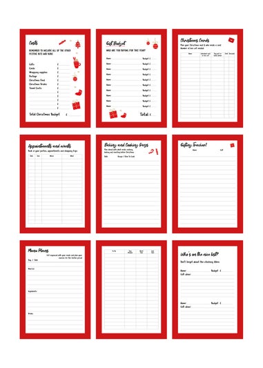 Personalised Memento Company Red Christmas A5 Planner
