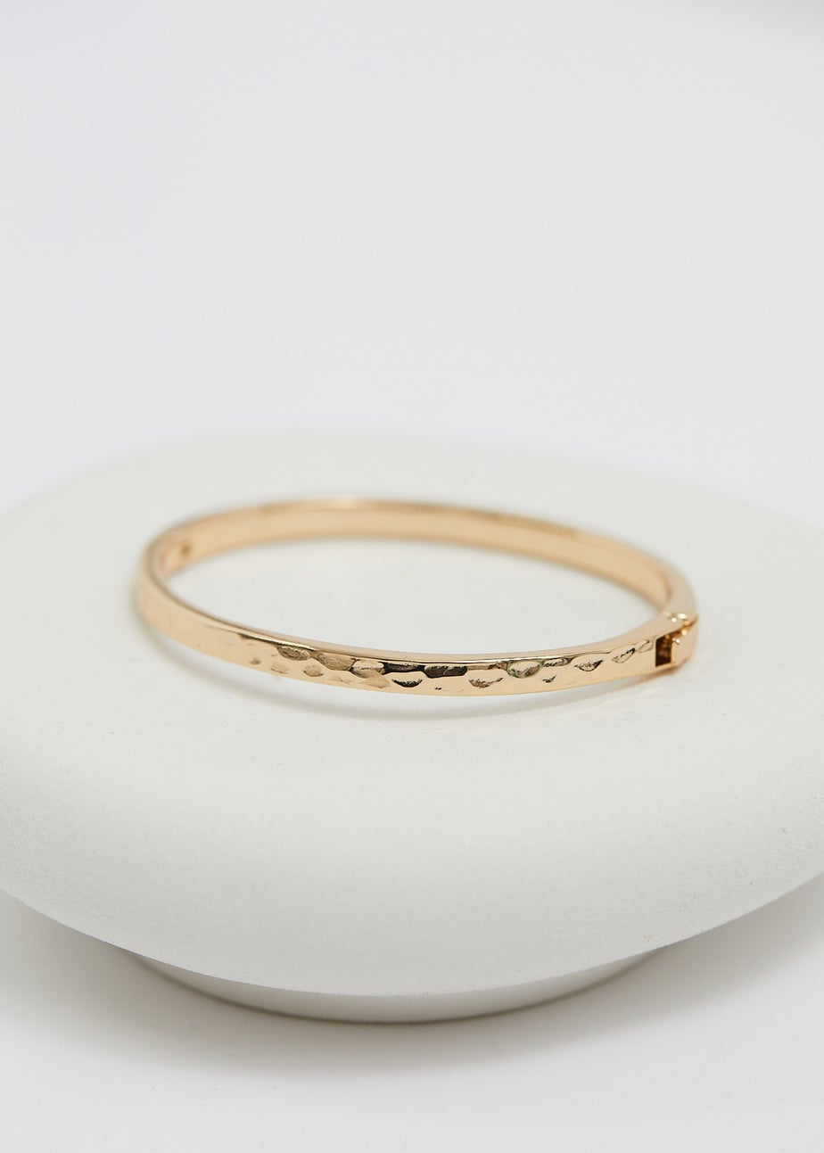 Jon Richard Gold Plated Polished Molten Bangle