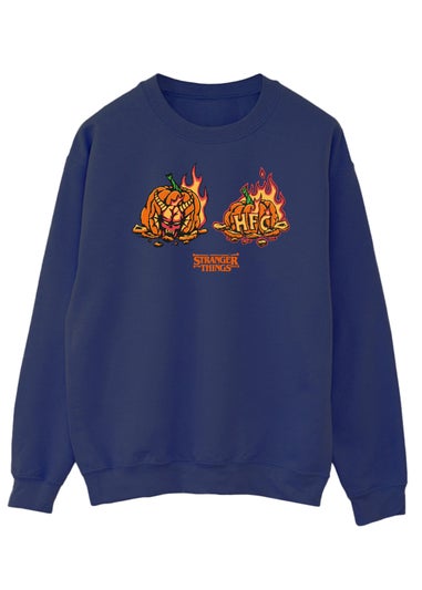 Stranger Things Pumpkin Demogorgon Navy Sweatshirt
