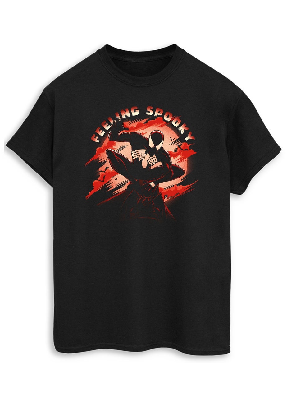 Marvel Spider-Man Feeling Spooky Black T-Shirt