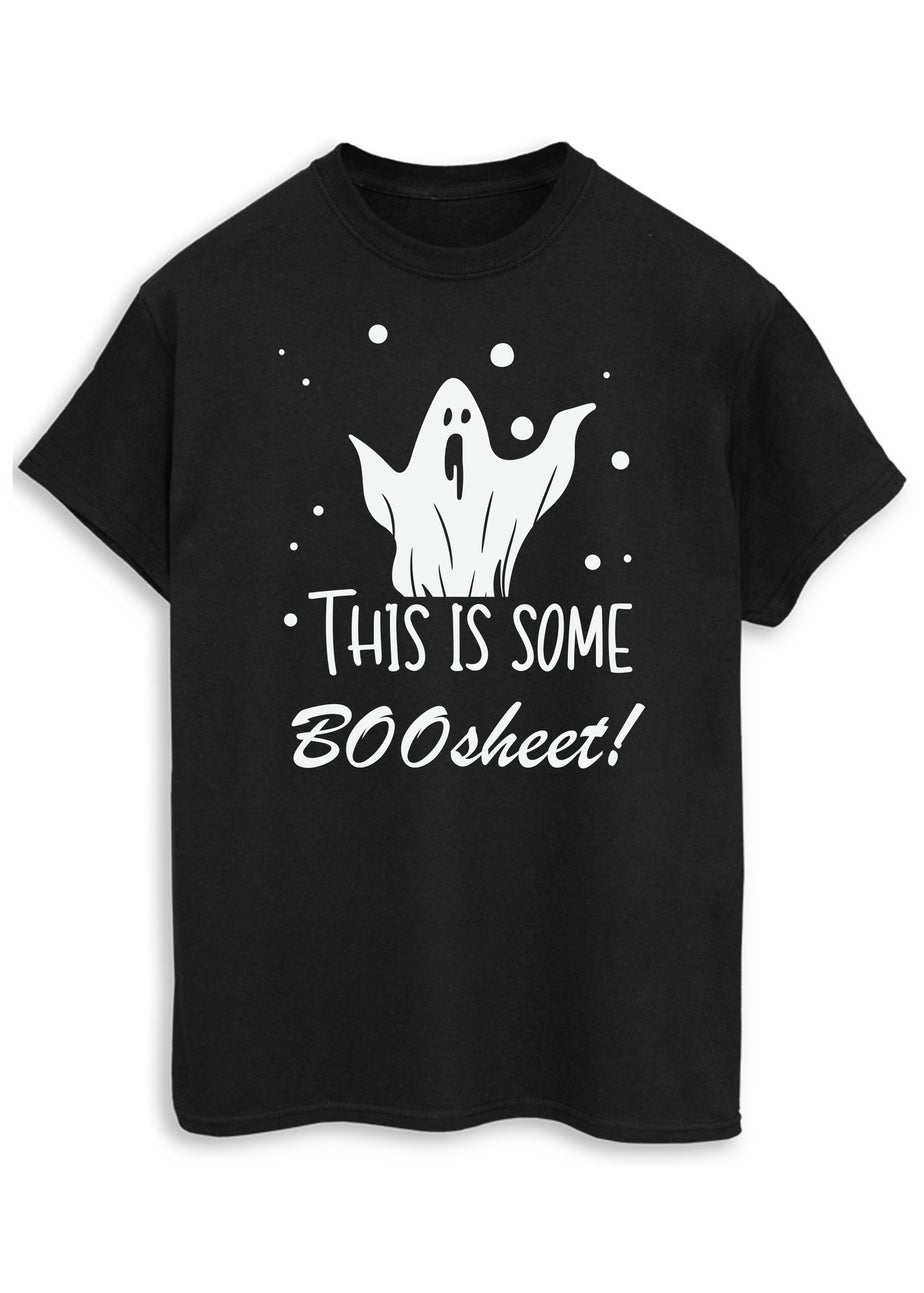 Halloween Boosheet Black Boyfriend Fit T-Shirt