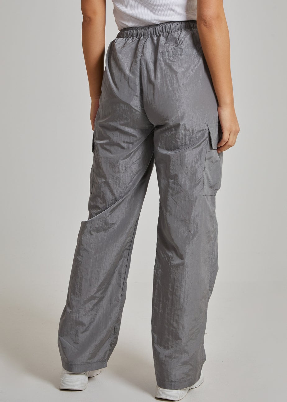 Pink Vanilla Grey Parachute Cargo Pants