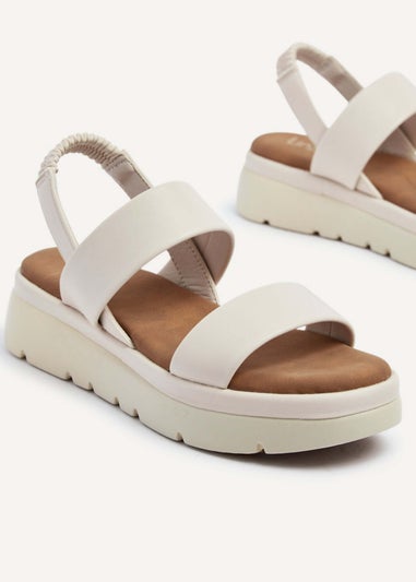Linzi Gia Nude Chunky Flatform Sandals