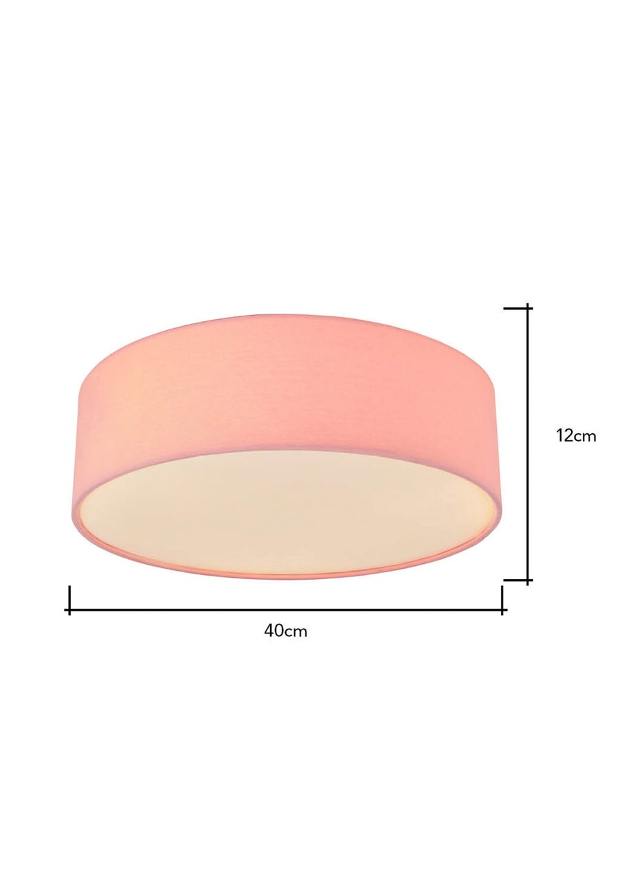 Glow Flush Ceiling 3 Light Pink (12cm x 40cm)