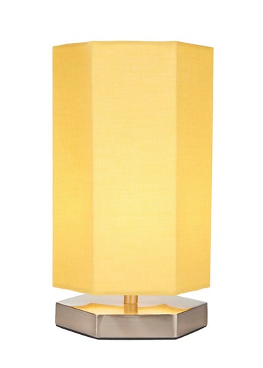 Glow Hexagon Shape Integrated LED Table Lamp Ochre (26cm x 13cm)
