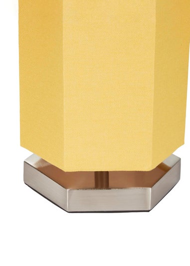 Glow Hexagon Shape Integrated LED Table Lamp Ochre (26cm x 13cm)