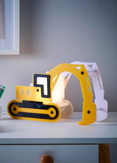 Glow Digger Integrated LED Table Lamp Yellow (21cm x 36cm)