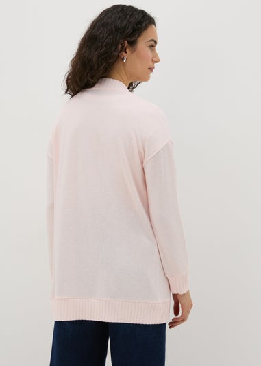 Pink Knitted Cardigan