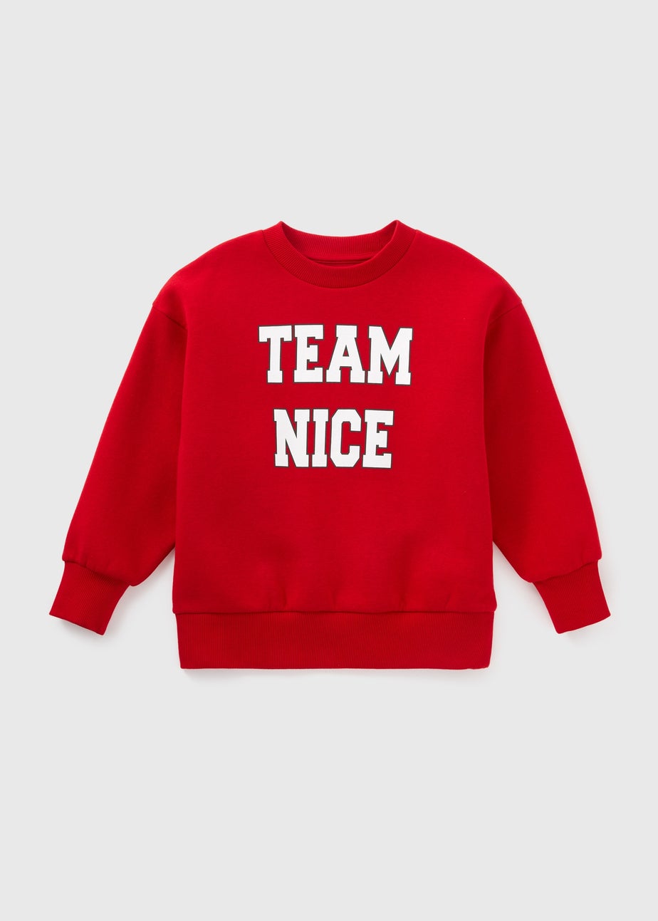 Kids Red Team Nice Sweatshirt (1-15 yrs)