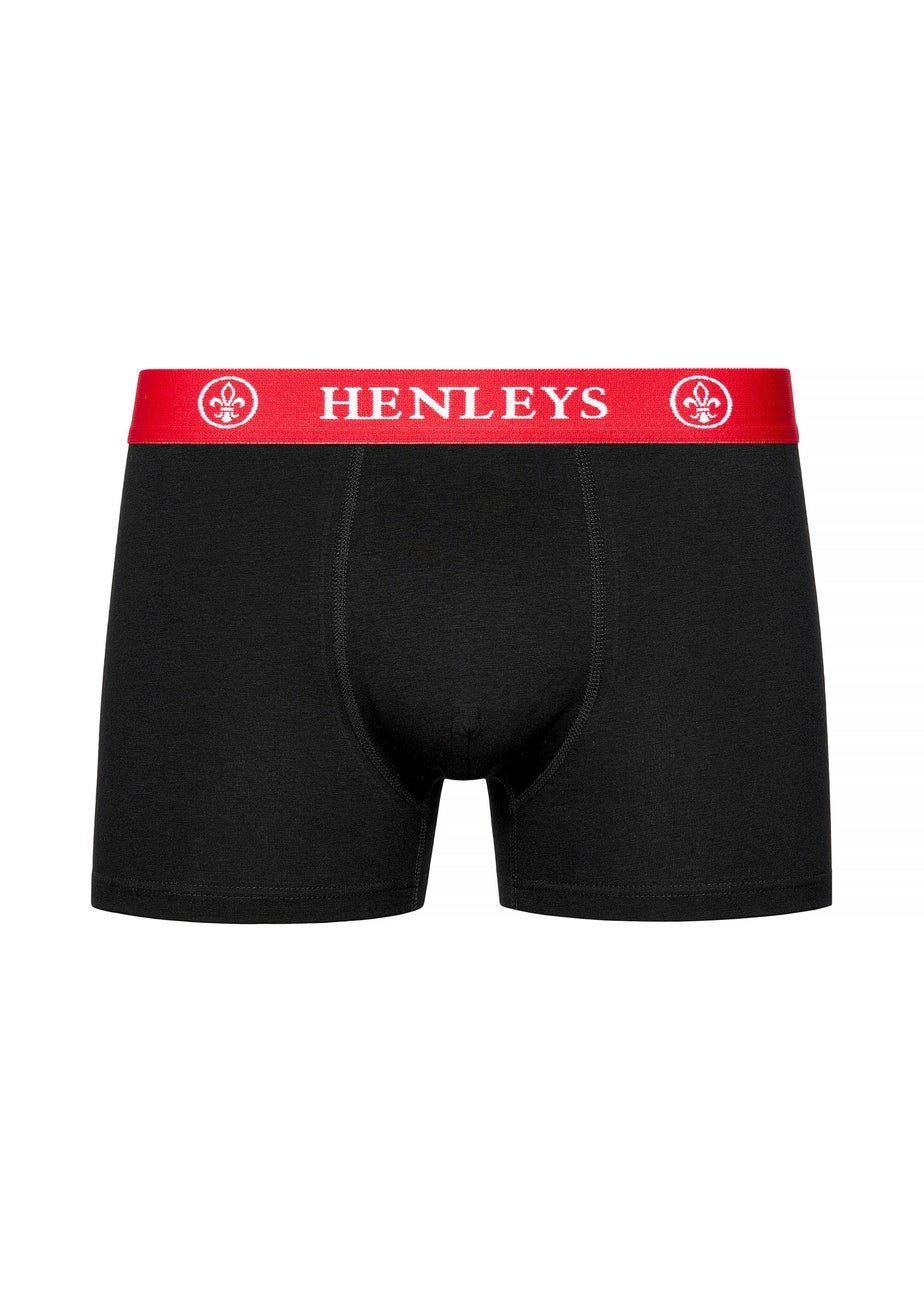 Henleys Black Primas Boxers (3 Pack)