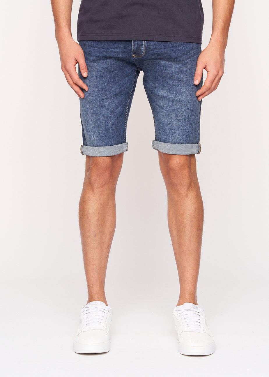 Crosshatch  Mid Wash  Tadcaster  Denim  Shorts