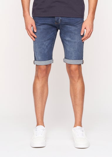 Crosshatch  Mid Wash  Tadcaster  Denim  Shorts