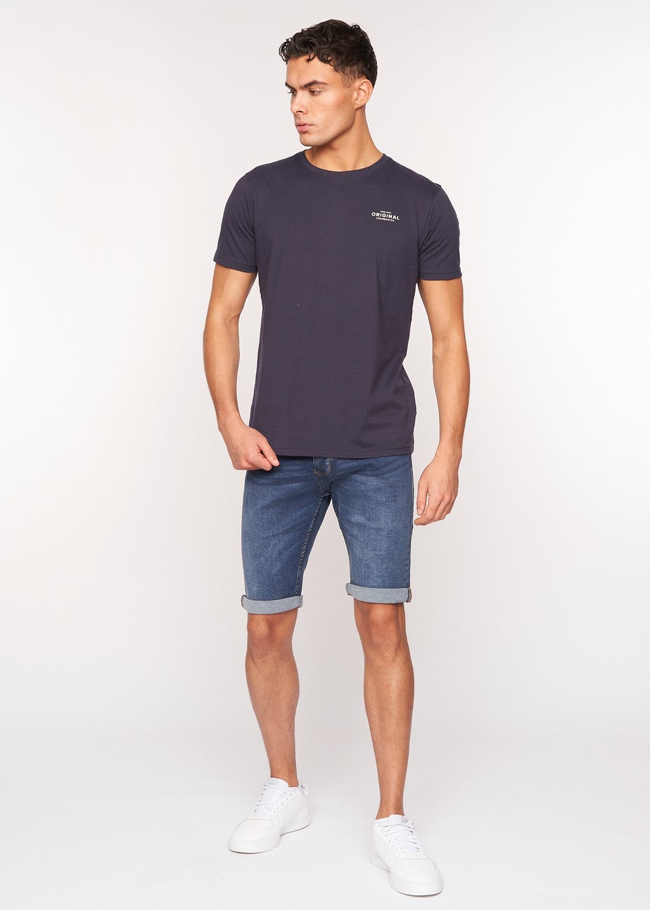 Crosshatch  Mid Wash  Tadcaster  Denim  Shorts