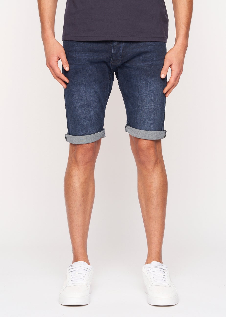 Crosshatch Dark Wash Tadcaster Denim Shorts