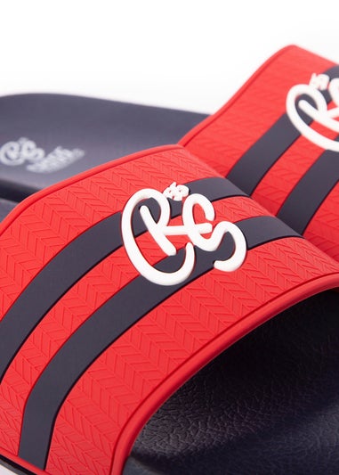 Crosshatch Red Hamlax Sliders