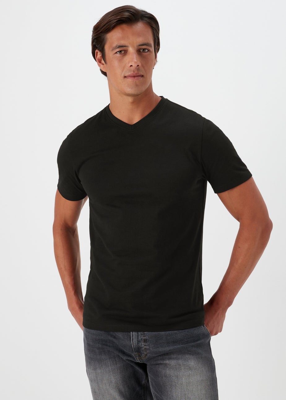 Black Essential V-Neck T-Shirt